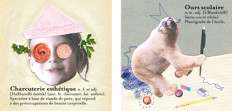 Valentine Hebert - collages - mots enfants