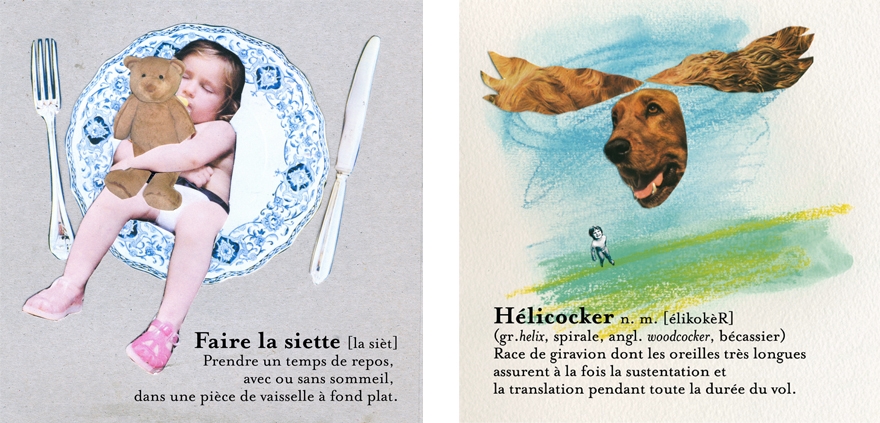 Valentine Hebert - collages - mots enfants