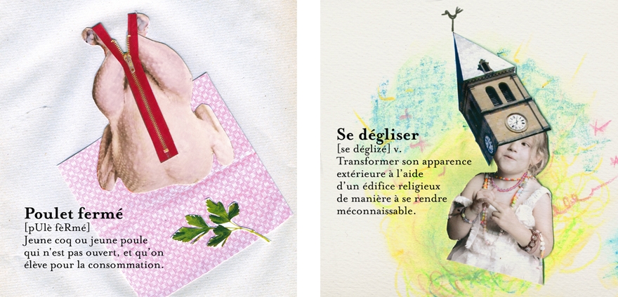 Valentine Hebert - collages - mots enfants