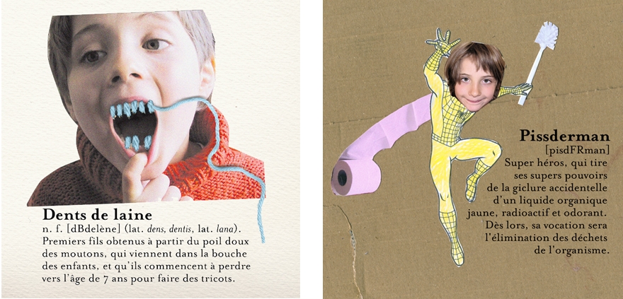 Valentine Hebert - collages - mots enfants